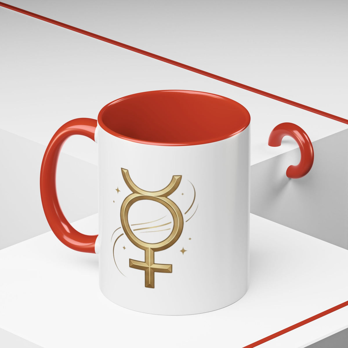 Virgo Zodiac Mercury Mug — Gold Zodiac Astrology Coffee Cup