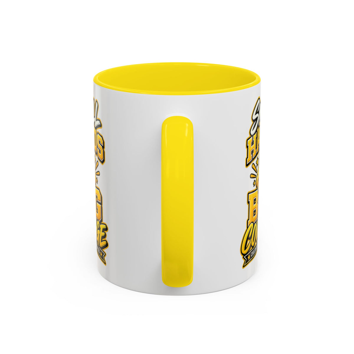 Coffee Mug - "Small Hands Big Courage" Childhood Cancer Awareness Accent Mug