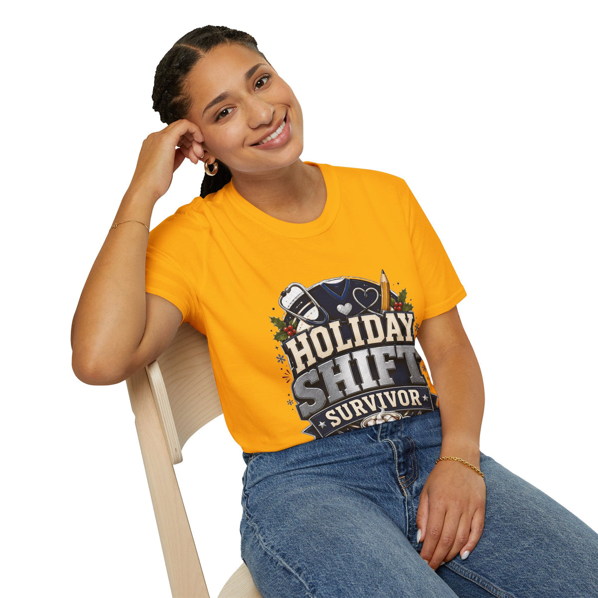 Holiday Shift Survivor T-Shirt — Nurse & Healthcare Worker Gift