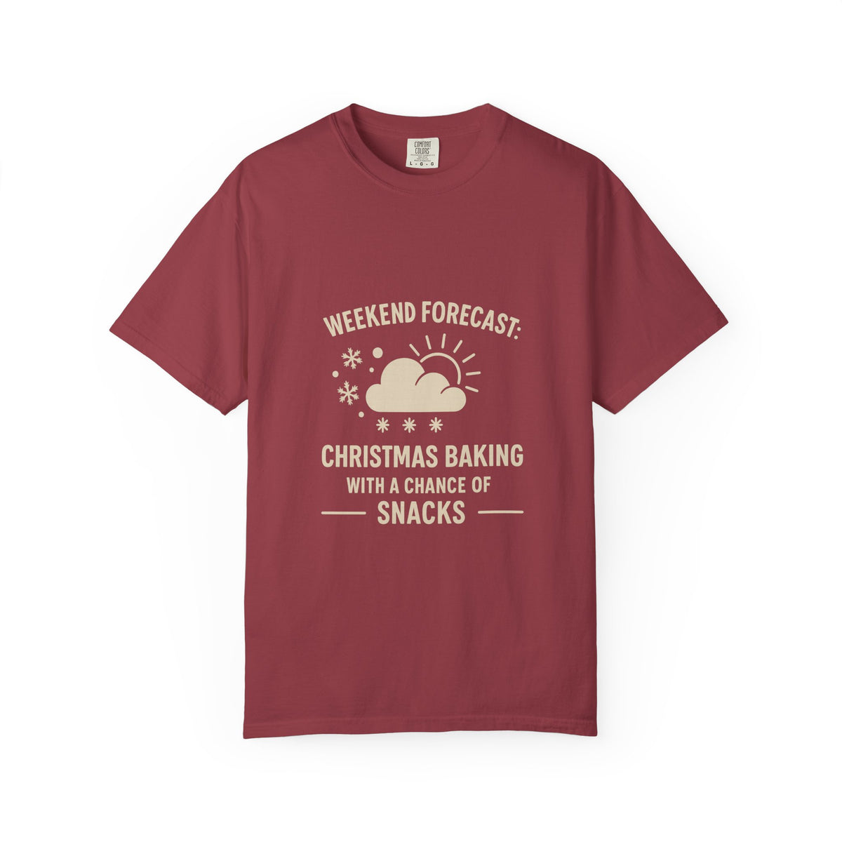 Christmas Baking T-Shirt — "Weekend Forecast: Christmas Baking with a Chance of Snacks"- Trending Now - October 2026