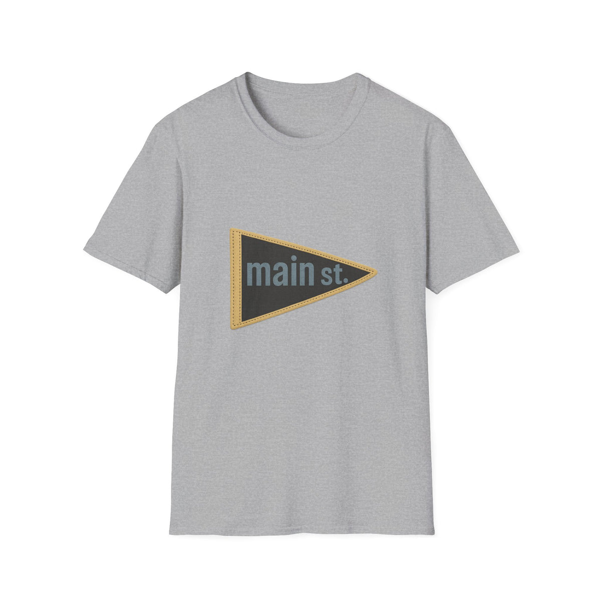 Main St. Triangle Logo T‑Shirt — Vintage Retro Street Sign Graphic Tee - Trending Now - August 2026