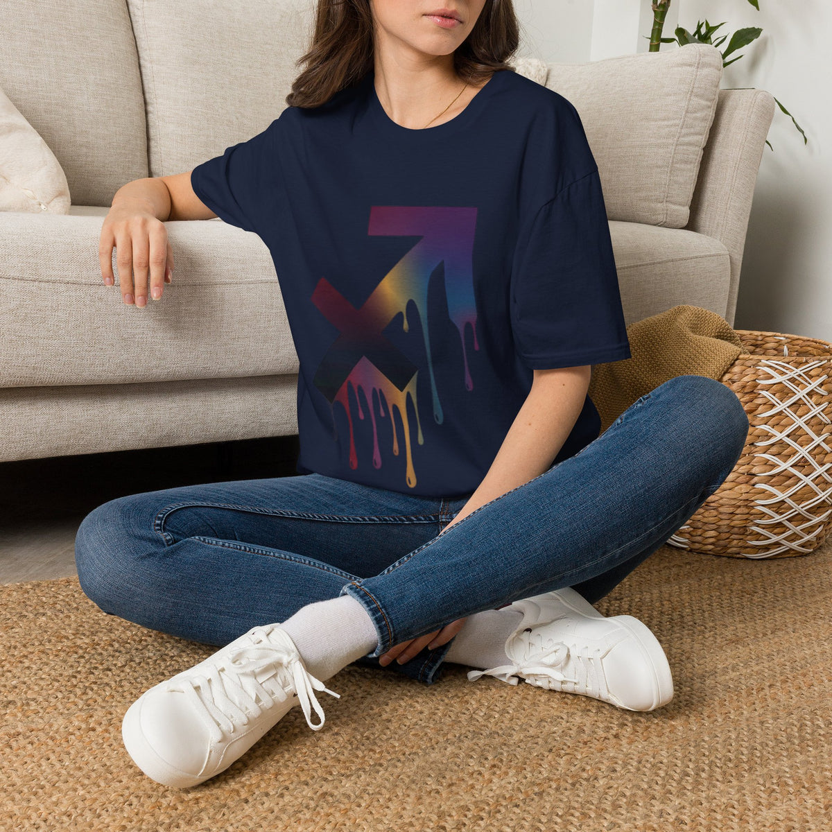 Sagittarius Drip T-Shirt — Gradient Astrological Arrow Tee