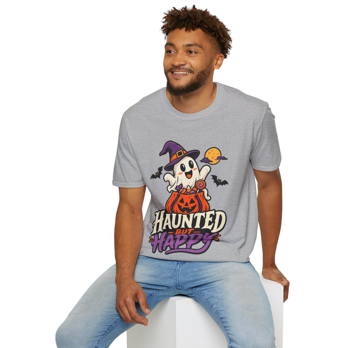 Haunted But Happy Halloween T-Shirt