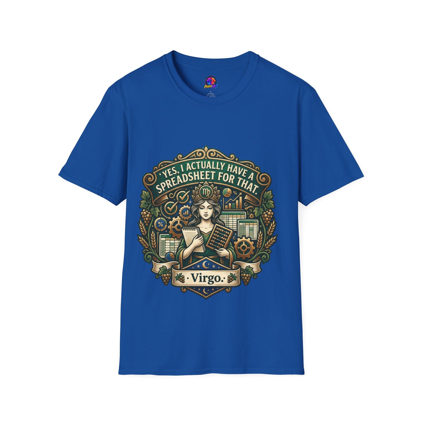 Virgo Zodiac T‑Shirt — "Yes, I Actually Have a Spreadsheet for That"