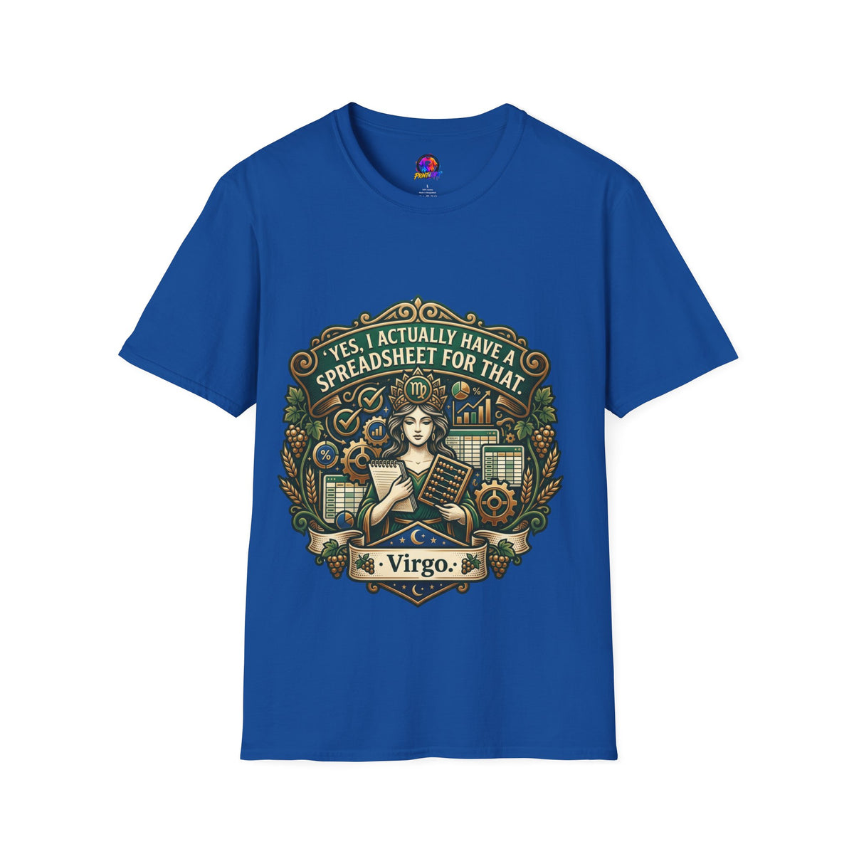 Virgo Zodiac T‑Shirt — "Yes, I Actually Have a Spreadsheet for That"