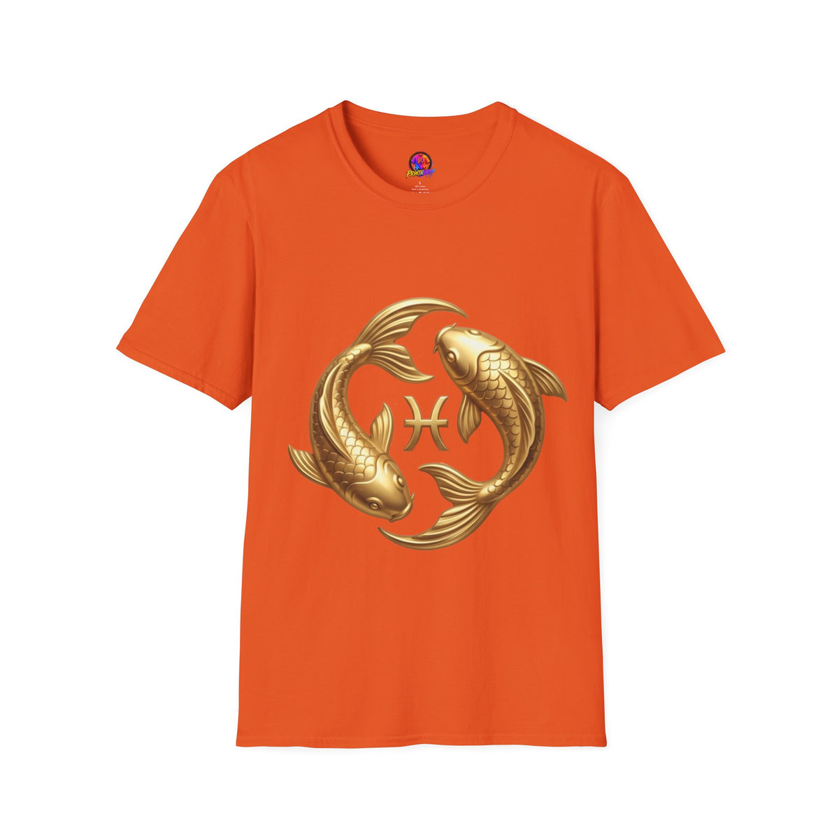 Pisces Gold Fish T-Shirt — Zodiac Symbol Astrology Tee