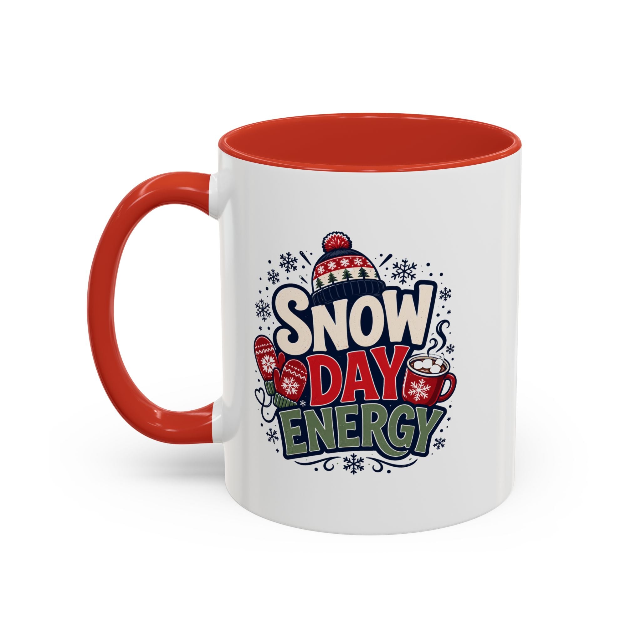 Snow Day Energy Coffee Mug — Winter Hot Cocoa Holiday Drinkware
