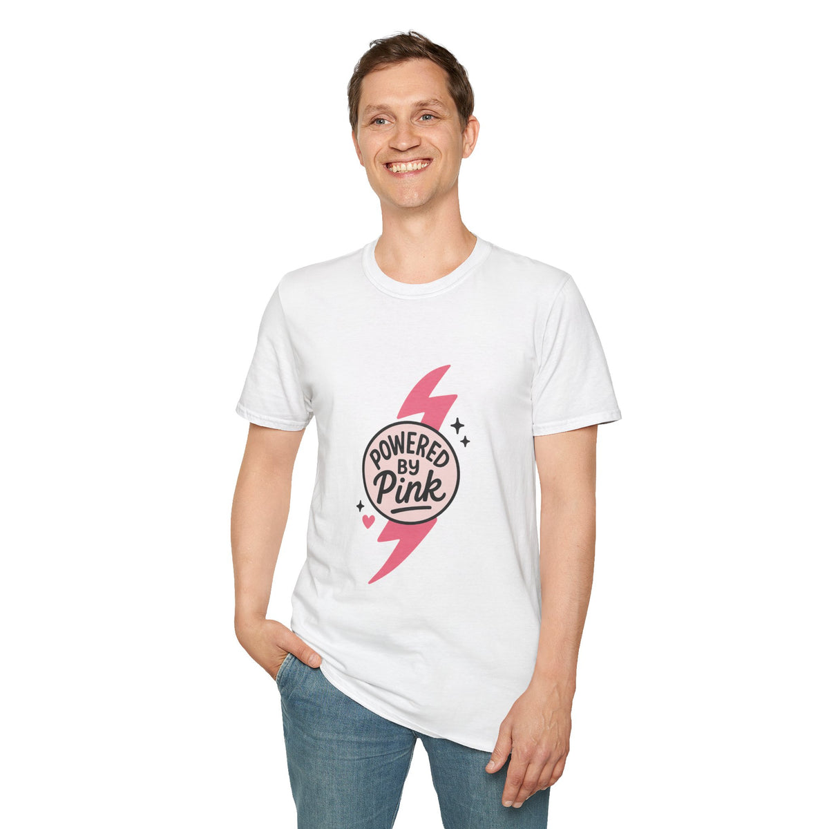 Pink Power Bolt T-Shirt — Flowers in Pink Graphic Tee - Trending Now - October 2026