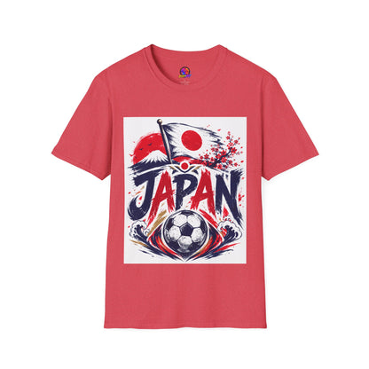 Japan Soccer T-Shirt — Japanese Flag & Cherry Blossom Football Graphic