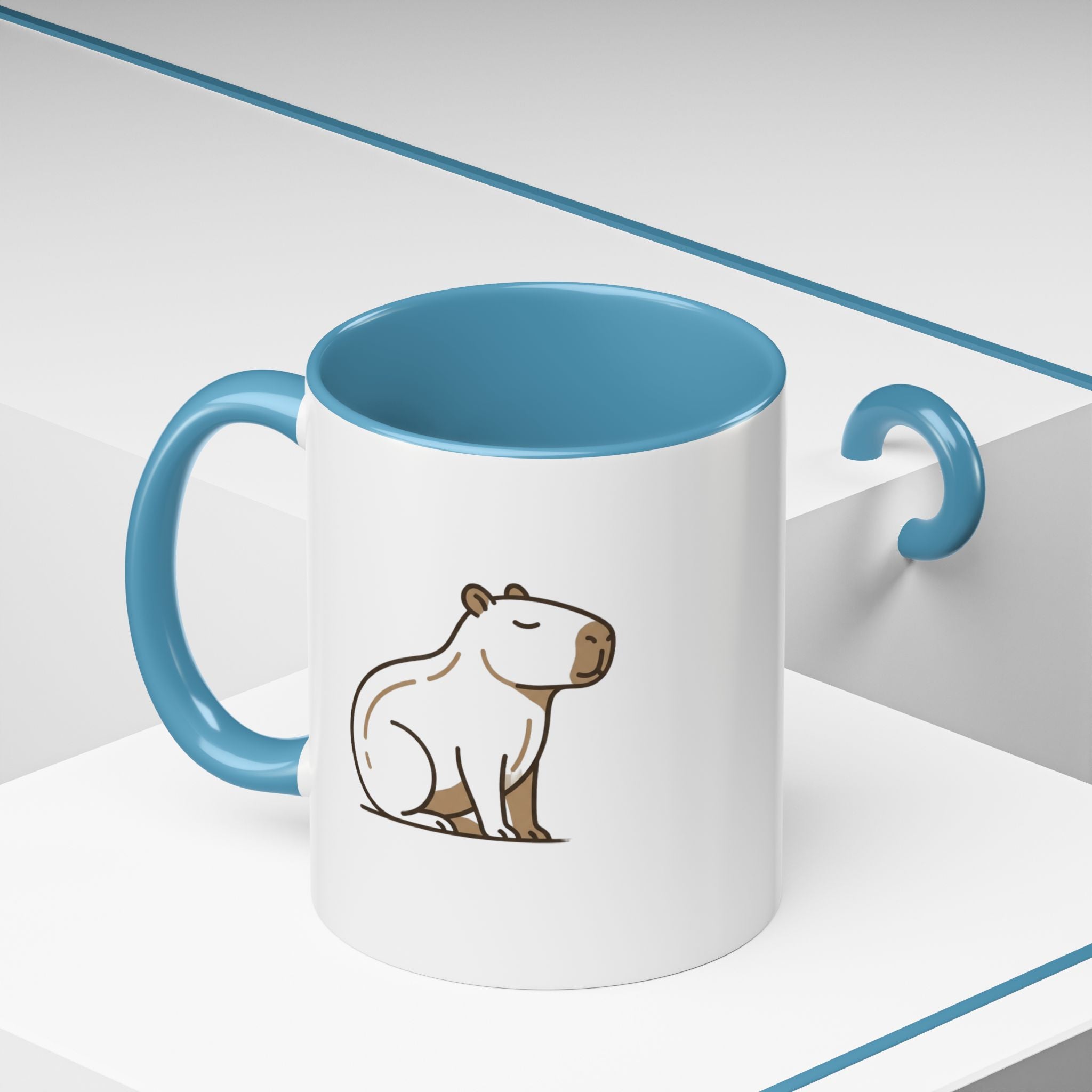 Funny Capybara Coffee Mug — Cute Relaxed Capybara Accent Mug