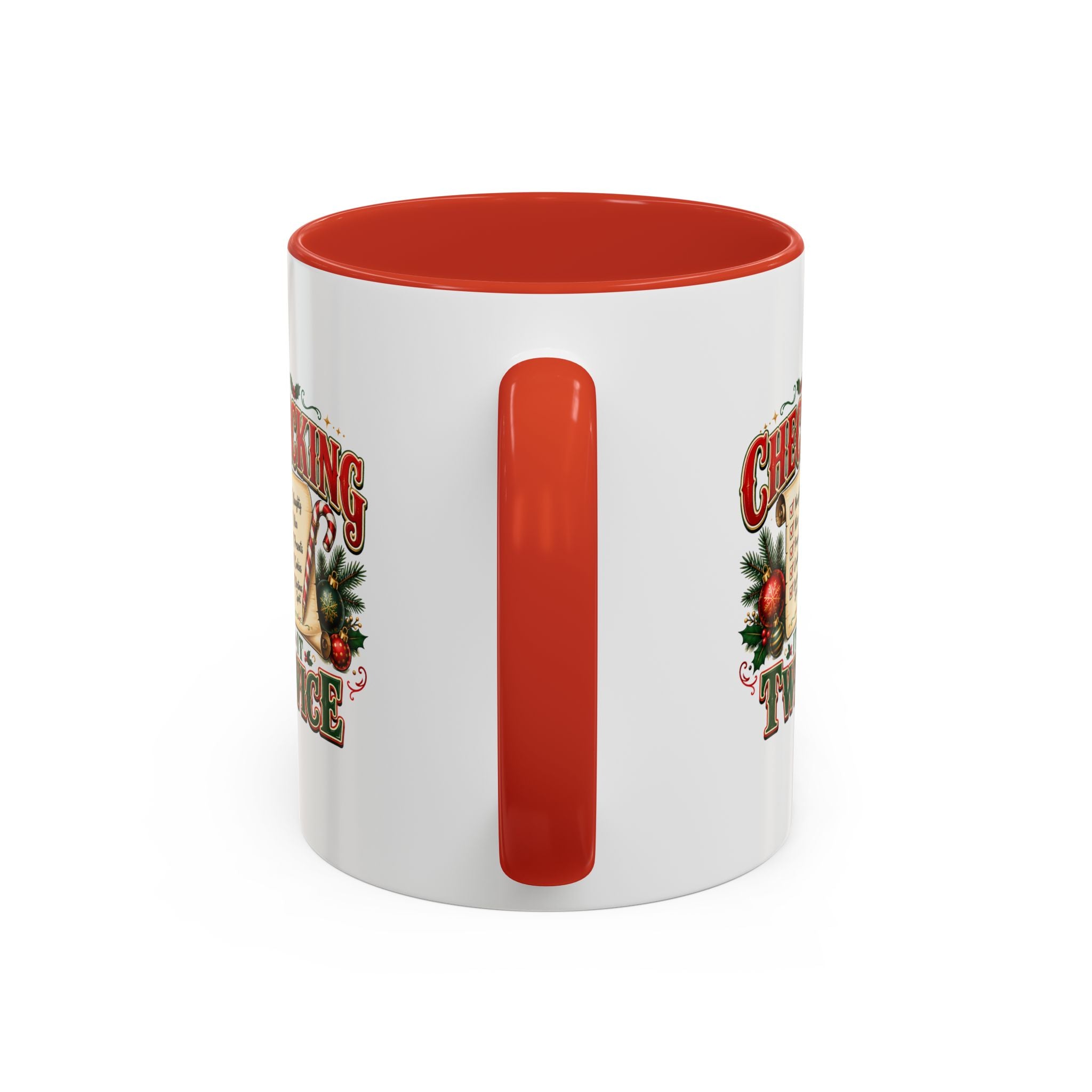 Checking It Twice Christmas Coffee Mug — Holiday Checklist Design
