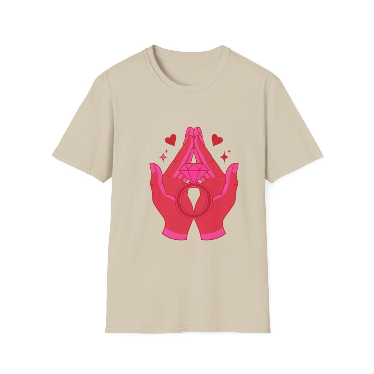 Manifested Hands Graphic T-Shirt — Pink Prayer Hands with Hearts - Trending Now - September 2026