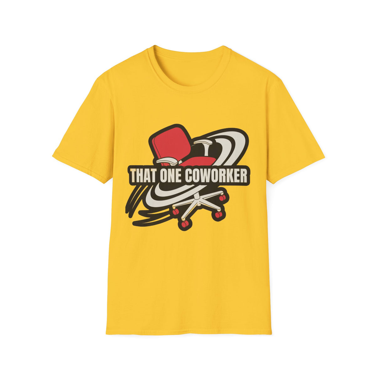 "That One Coworker" Graphic T-Shirt – Funny Office Chair Skateboard Tee - Trending Now - August 2026