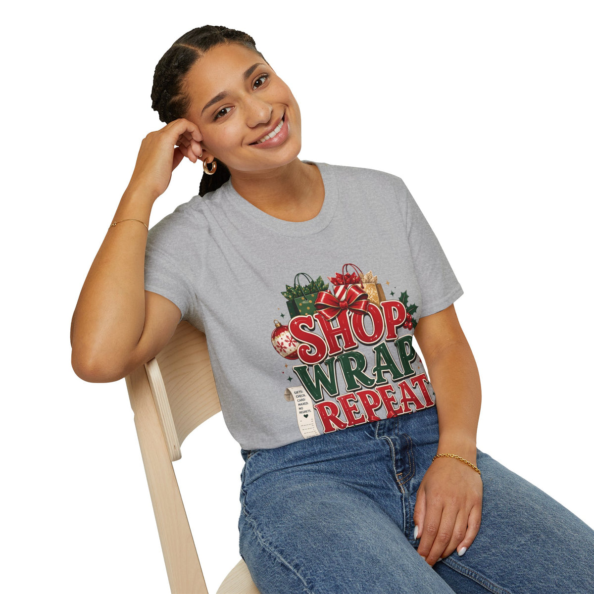 Christmas 'Shop Wrap Repeat' T-Shirt