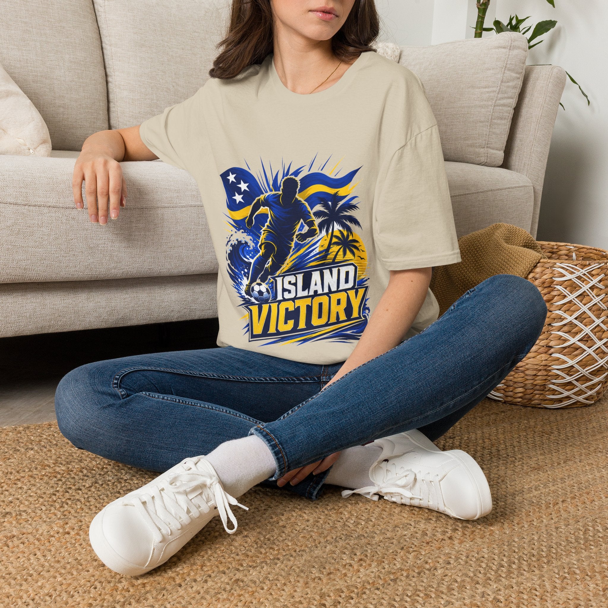 Curacao Island Victory T-Shirt — Tropical Surf Soccer Graphic Tee