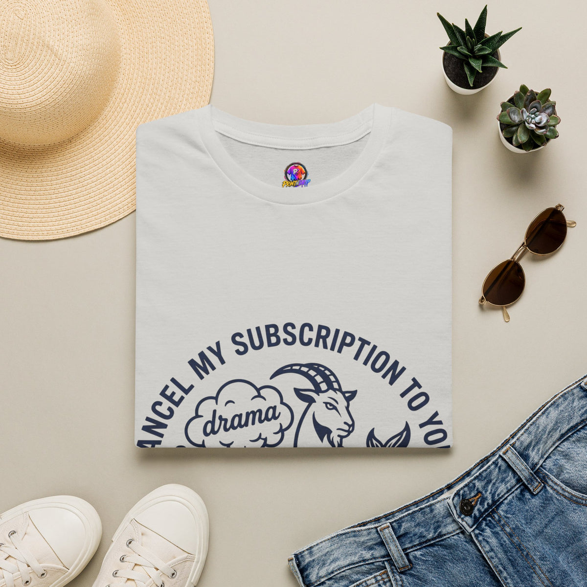 Capricorn Zodiac Tee — "Cancel My Subscription to Your Drama" Horoscope Shirt