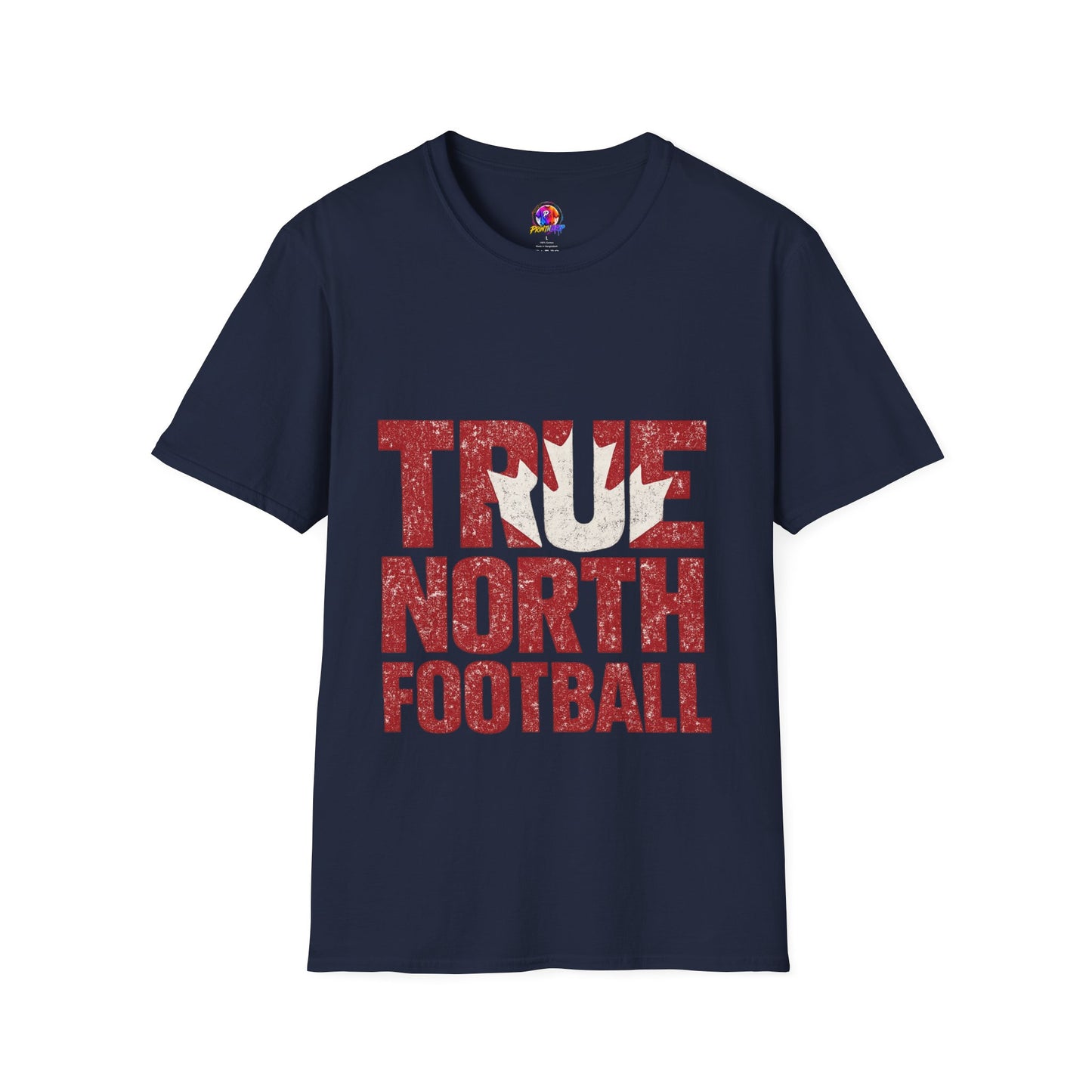 Canada True North Football T-Shirt — Vintage Canadian Leafs Sports Tee
