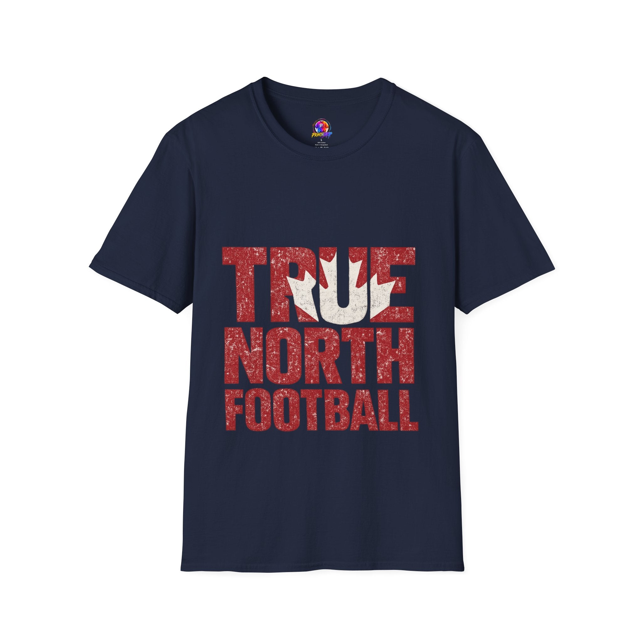 Canada True North Football T-Shirt — Vintage Canadian Leafs Sports Tee