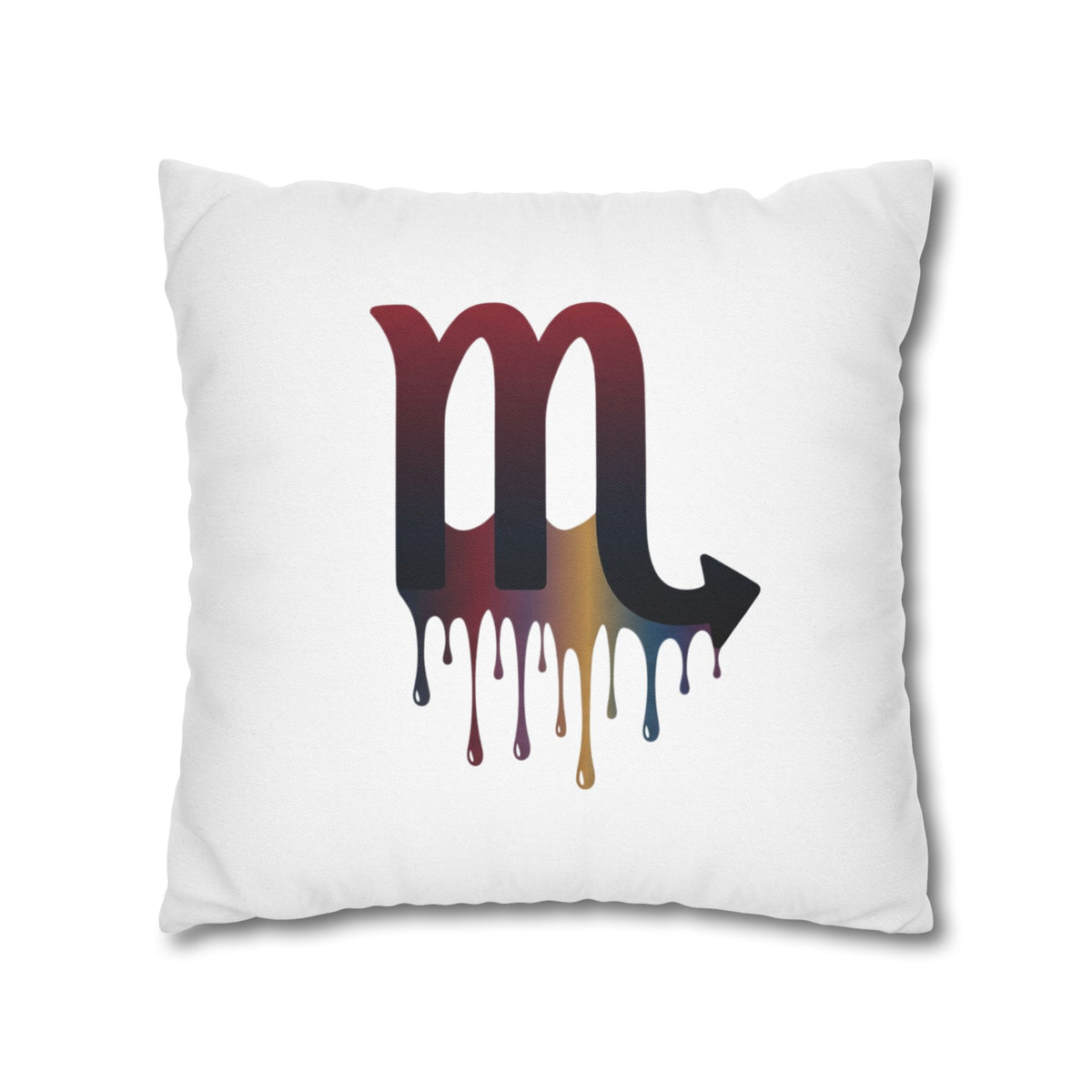 Dripping Scorpio Zodiac Pillowcase — Astrology Sign Decorative Throw Pillow