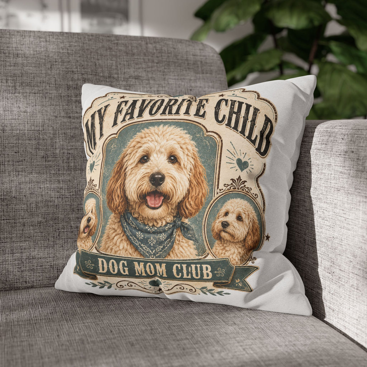 My Favorite Child Dog Mom Club Pillowcase Milo Bailey Dog Dad Mom