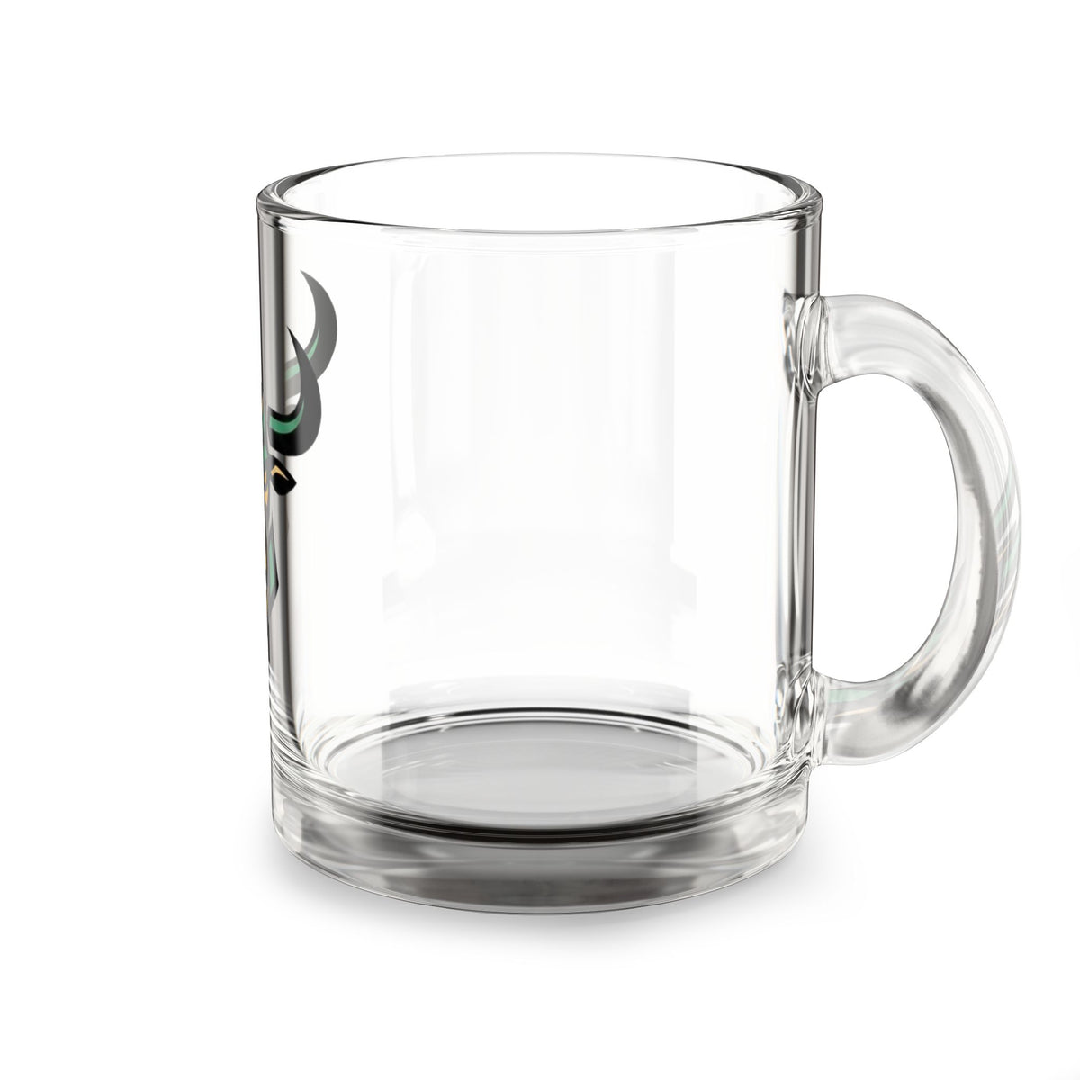 Taurus Zodiac Glass Mug Geometric Bull Glass Mug — 10oz Artistic Stag Coffee Cup