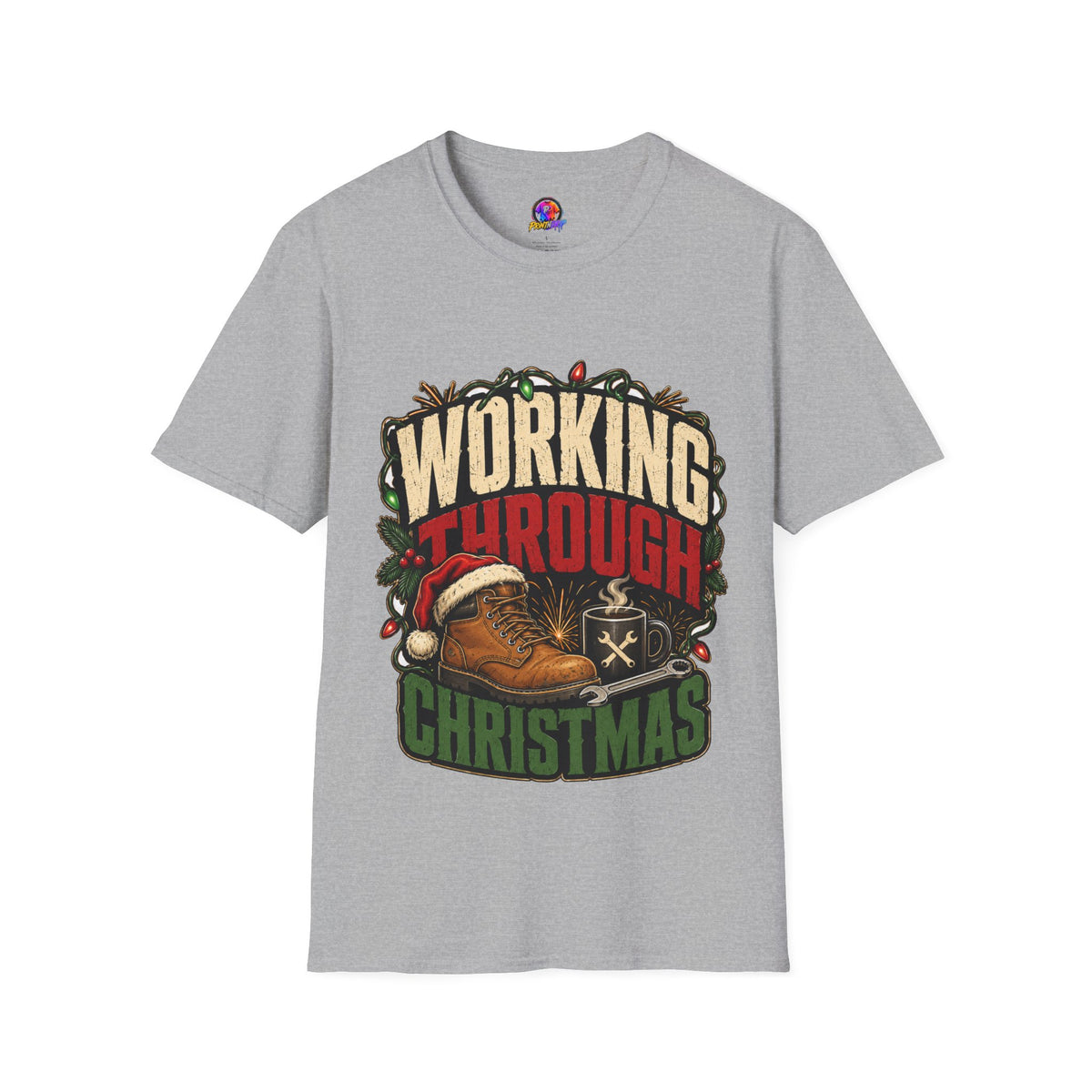 Working Through Christmas T-Shirt — Funny Holiday Nurse/Worker Gift