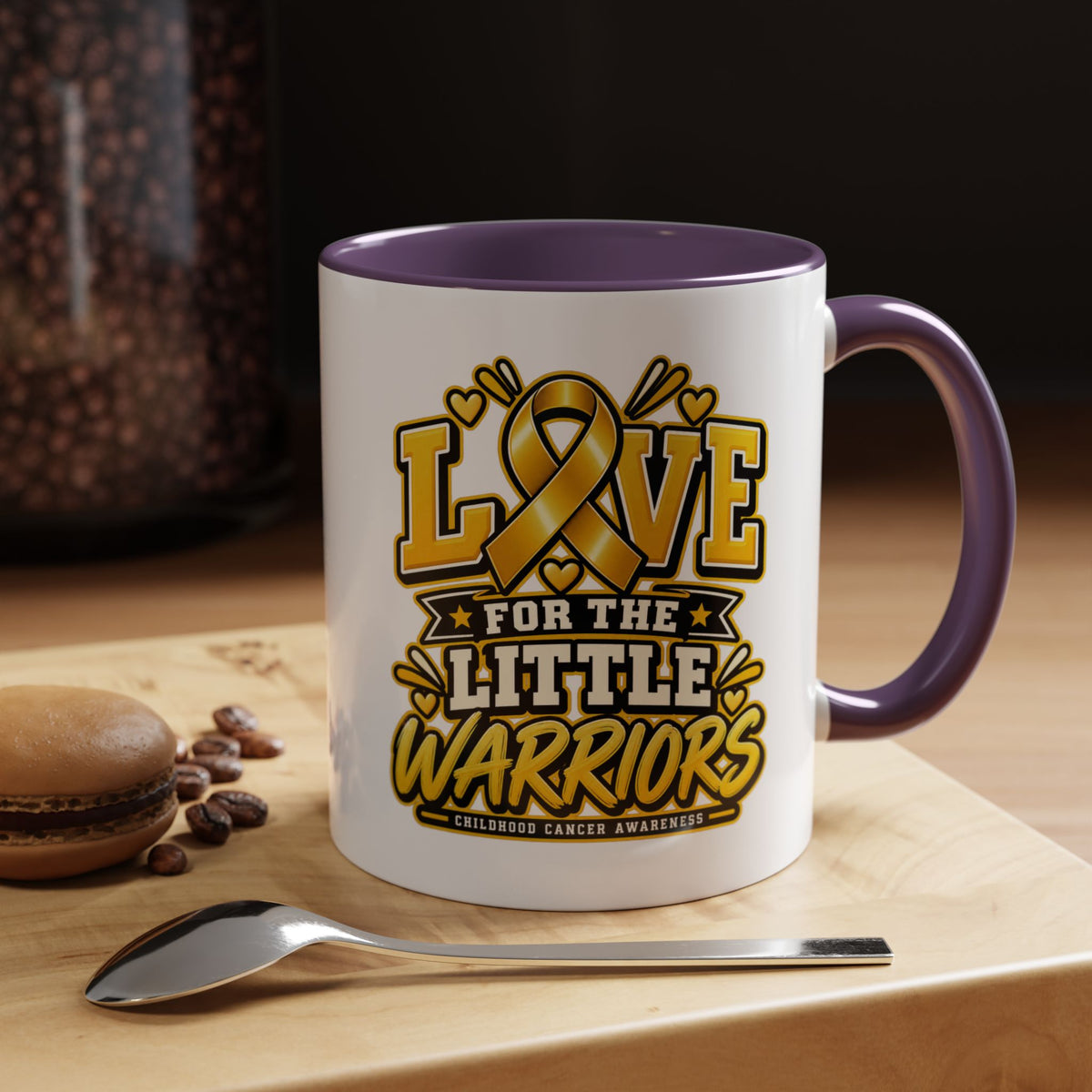 Coffee Mug — "Love for the Little Warriors" Childhood Cancer Awareness Accent Mug