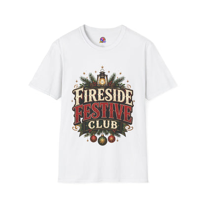 Fireside Festive Club T-Shirt — Cozy Holiday Lantern Graphic Tee