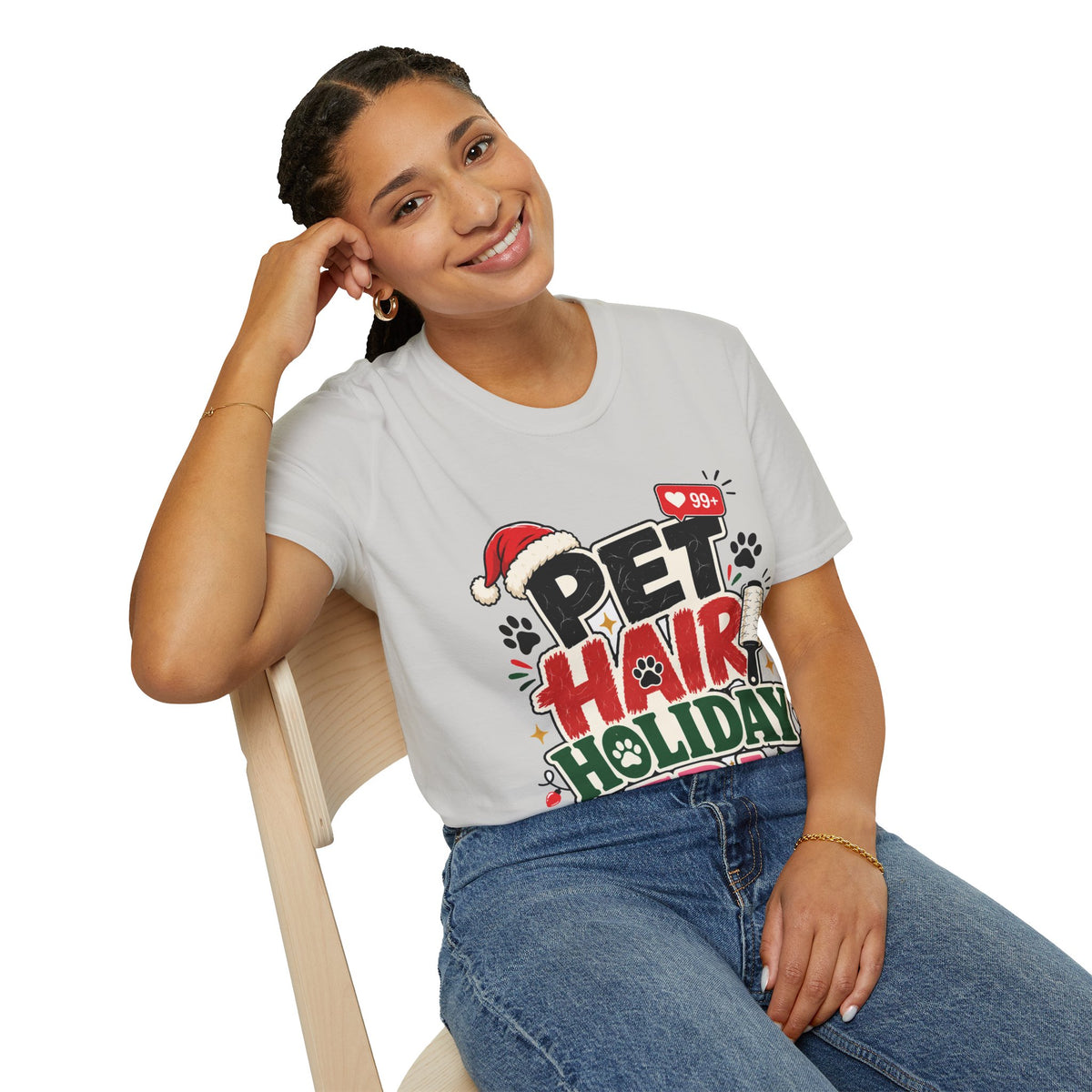 Pet Hair Holiday Tee — Funny Christmas Shirt for Pet Lovers
