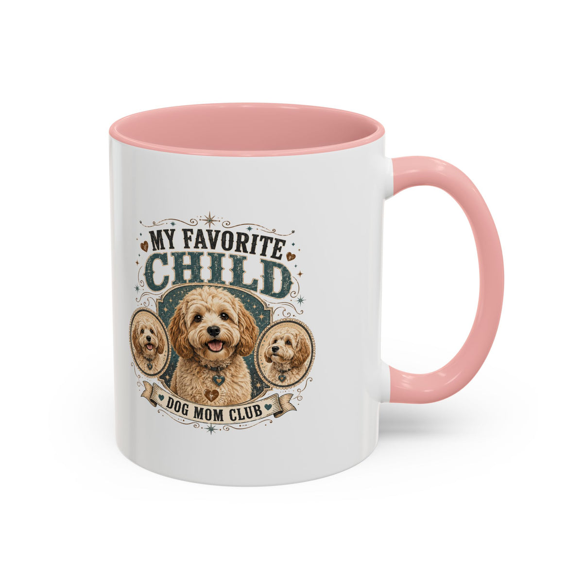 Milo Bailey Dog Dad Mom Dog Mom Coffee Mug — “My Favorite Child” Doodle Dog Portrait Accent Mug