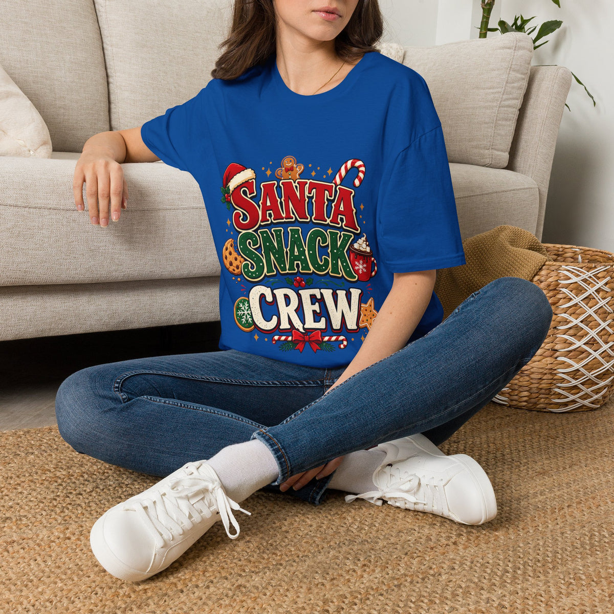 Santa Snack Crew T-Shirt — Christmas Cookie Holiday Tee