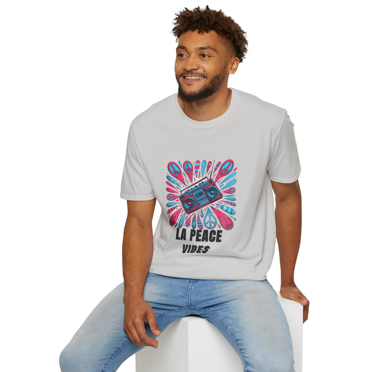 La Peace Vibes T-Shirt — Retro Boombox Peace Sign Graphic Tee - Trending Now - August 2026