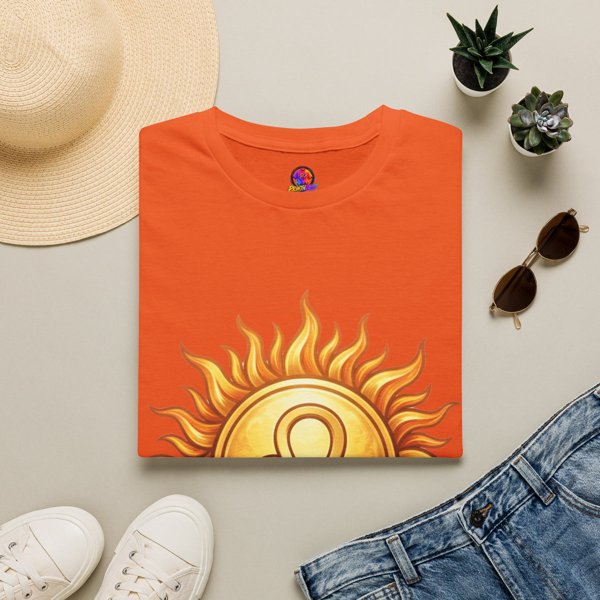 Leo Sun T‑Shirt — Zodiac Sunburst Graphic Tee