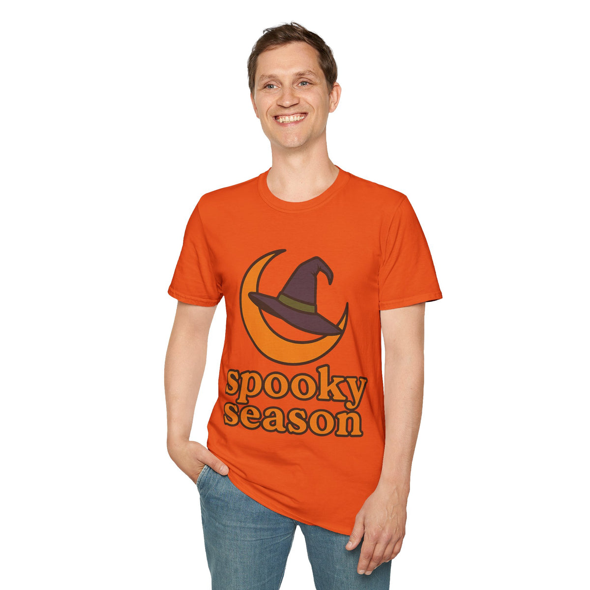 Spooky Season T-Shirt — Witch Hat & Moon Halloween Tee - Trending Now - August 2026