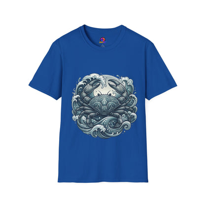 Crab and Waves Graphic T-Shirt — Coastal Oceanic Nautical Tee