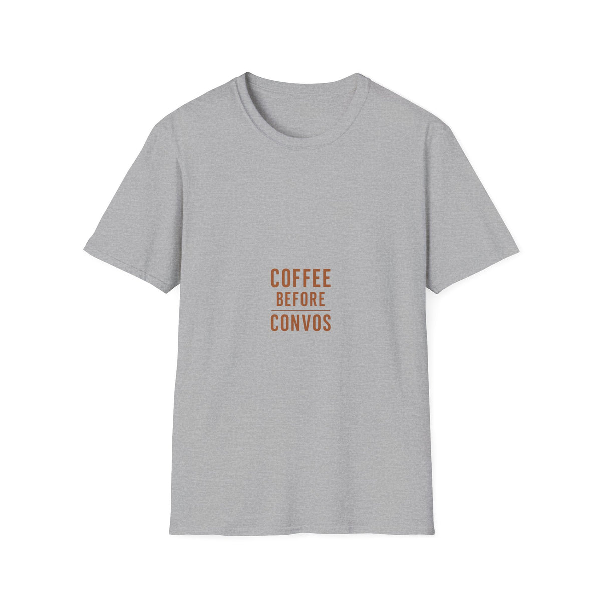 Coffee Before Convos Minimalist Typography T-Shirt, Funny Morning Caffeine Slogan Tee - Trending Now - September 2026
