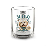 Milo 'The Good Boy Issue' 10oz Glass Mug — Cute Doodle Dog Coffee Cup