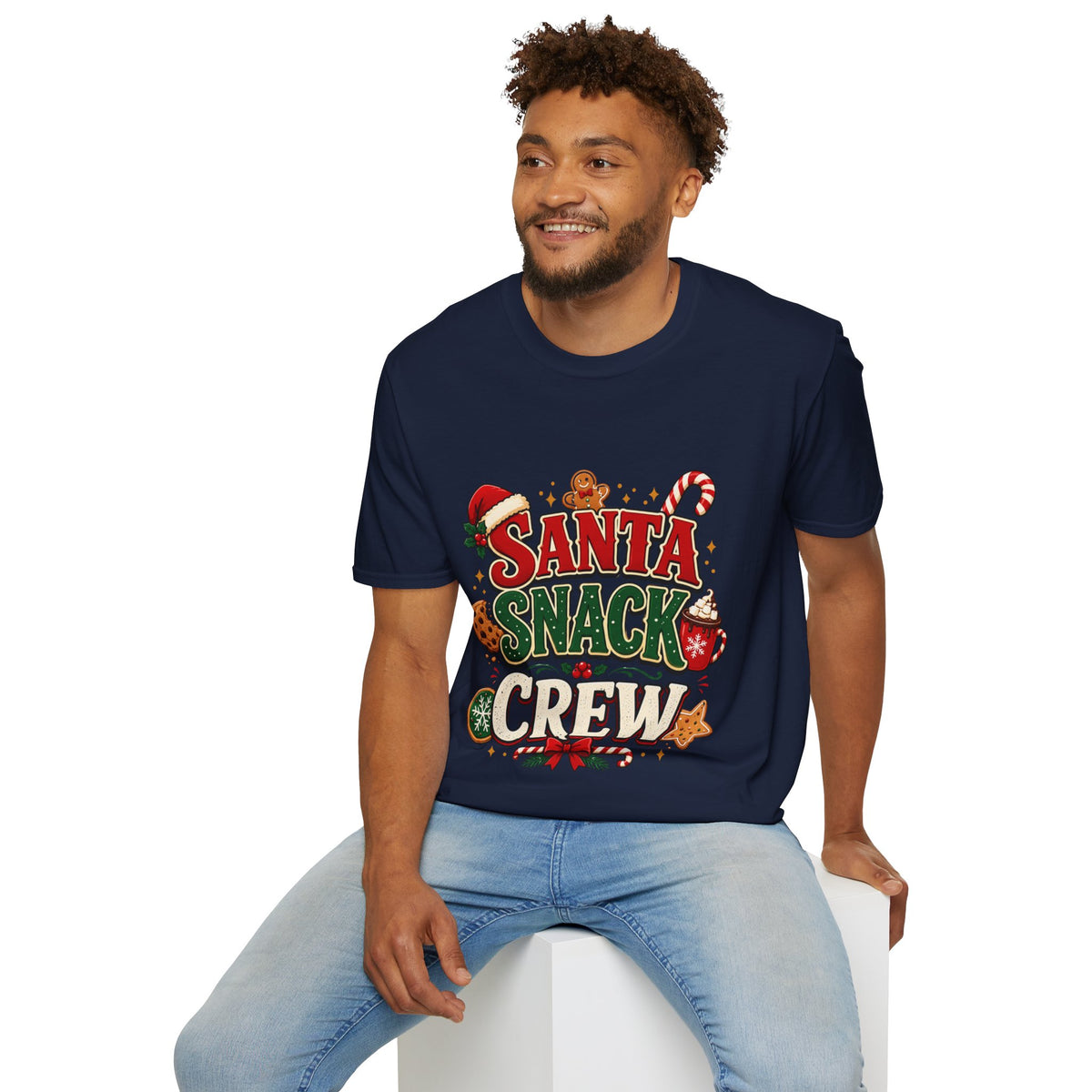 Santa Snack Crew T-Shirt — Christmas Cookie Holiday Tee