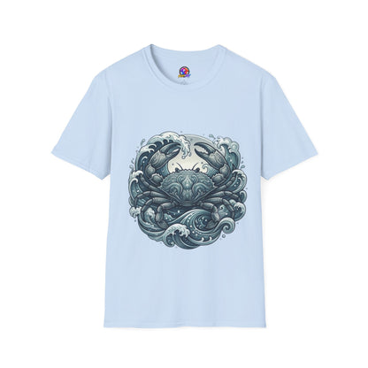 Crab and Waves Graphic T-Shirt — Coastal Oceanic Nautical Tee