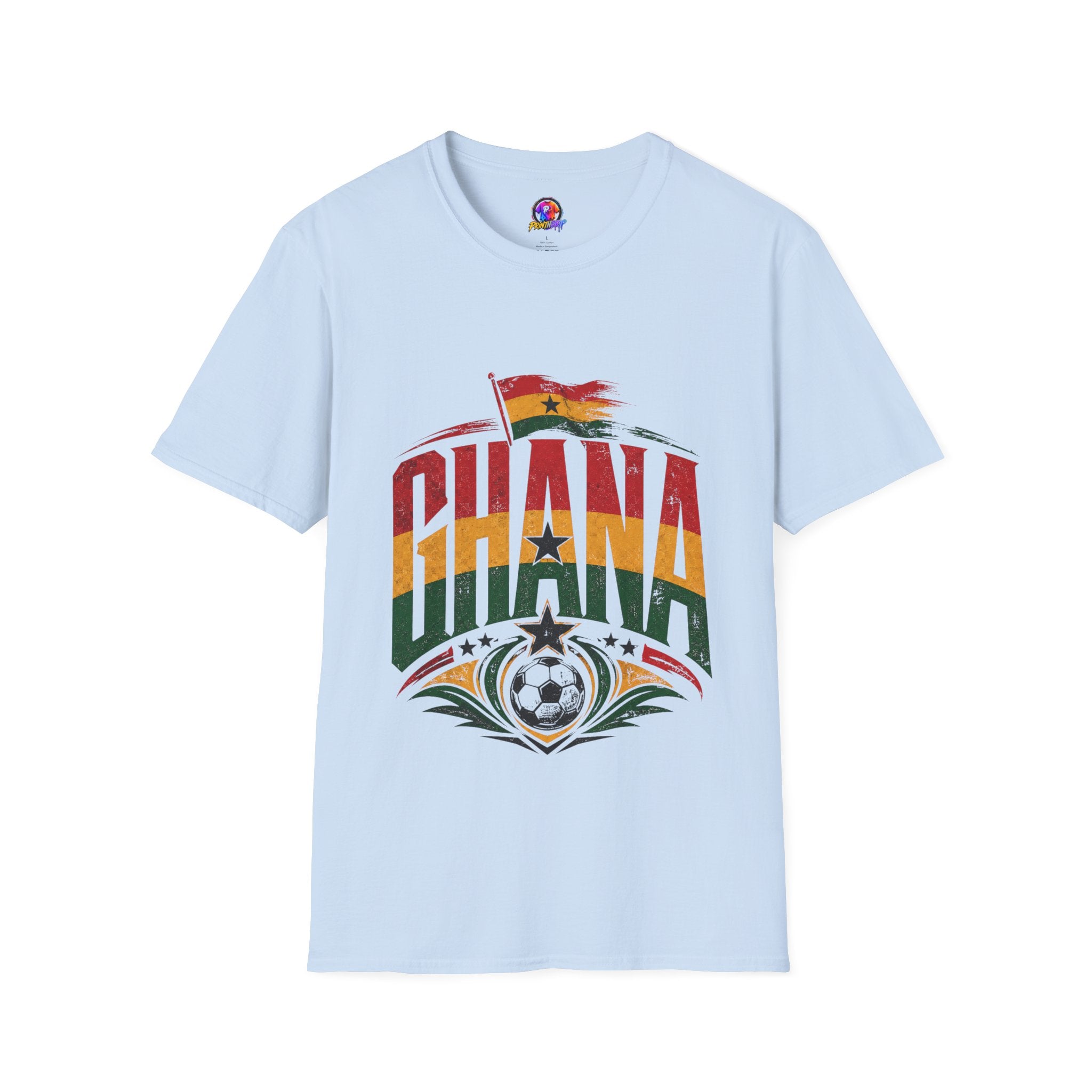 Ghana Flag Soccer T-Shirt — Retro Ghana Pride Football Tee
