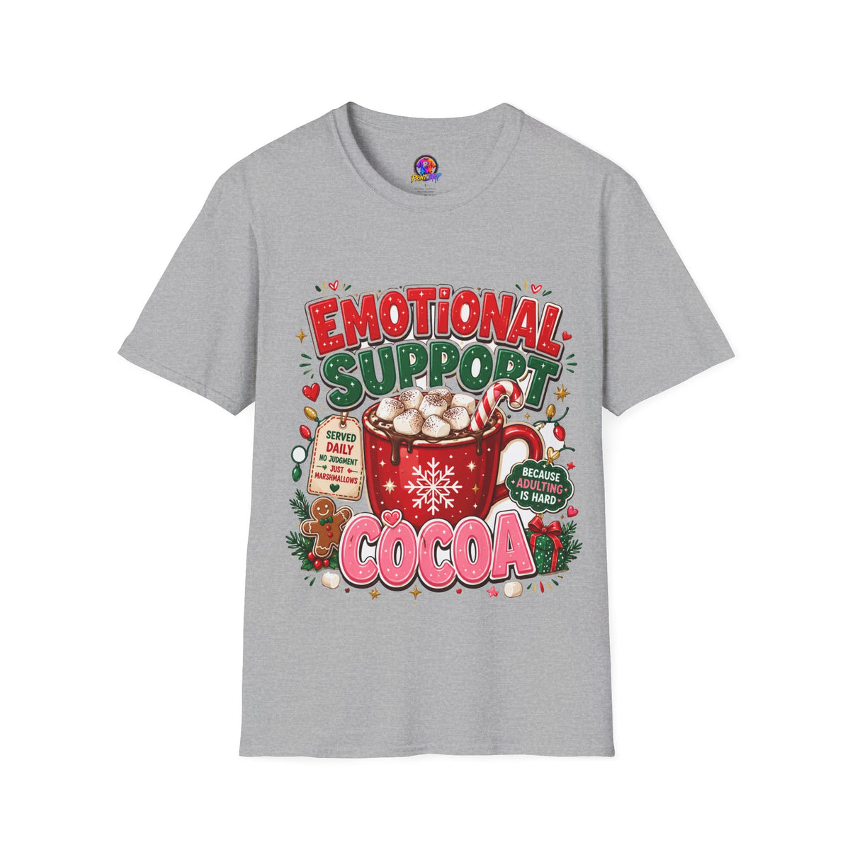 Emotional Support Cocoa T-Shirt — Holiday Hot Chocolate Graphic Tee