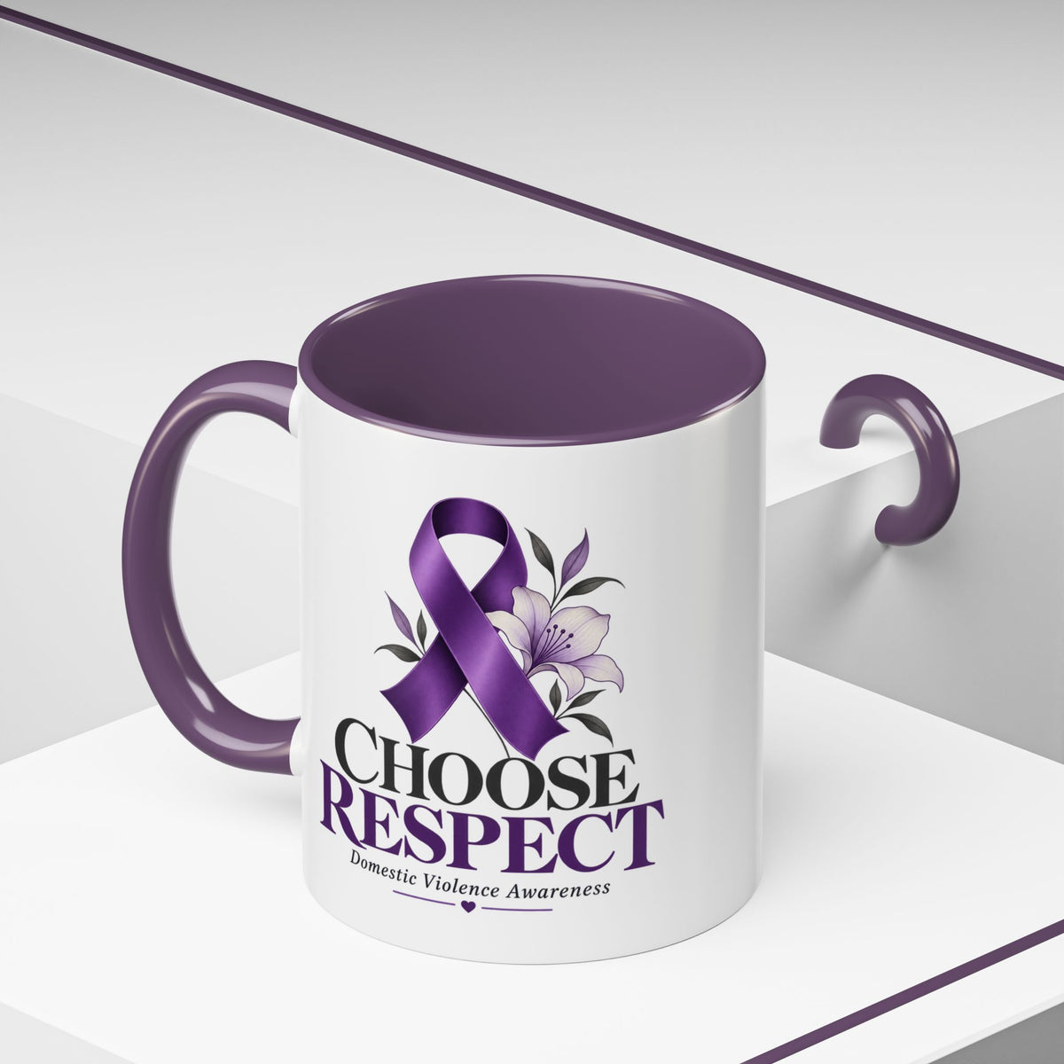 Choose Respect - Domestic Violence Awareness Coffee Mug (Accent, 11/15oz)