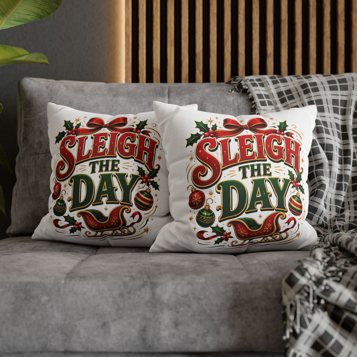 Christmas Sleigh the Day Christmas Pillowcase
