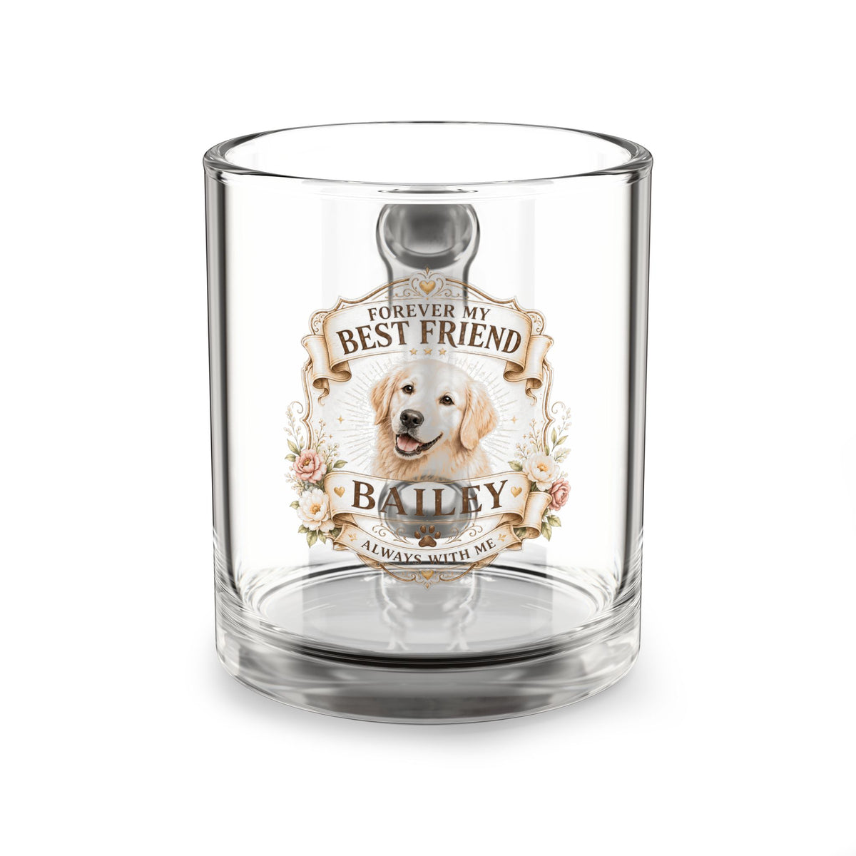 Milo Bailey Dog Dad Mom Glass Mug, 10oz