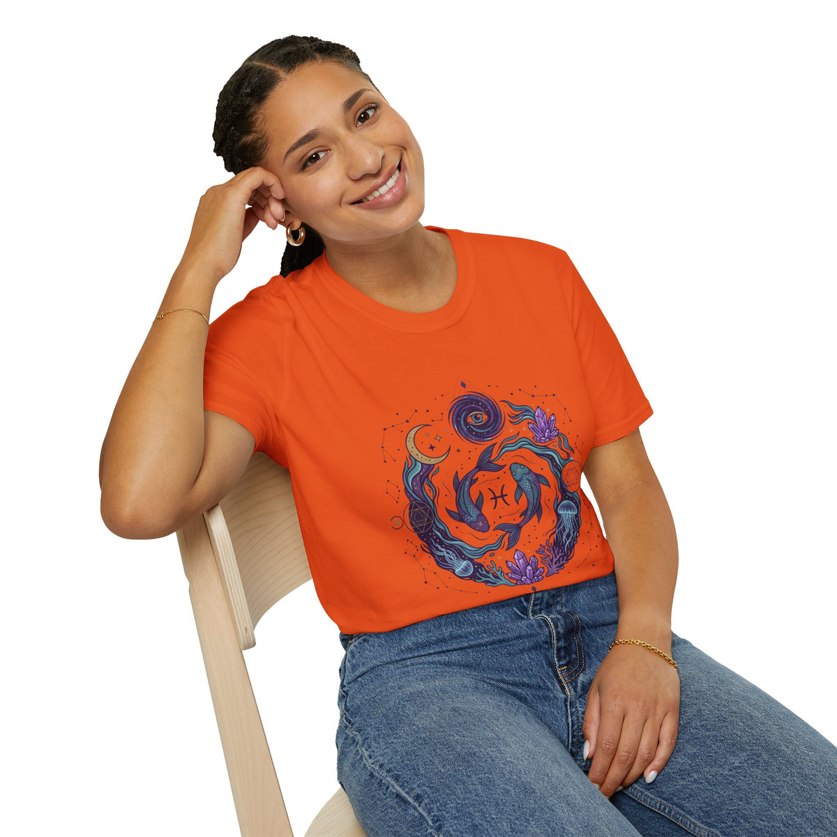 Pisces Mystic Vibes T-Shirt — Astrology Zodiac Tee with 'My vibe is mystical'