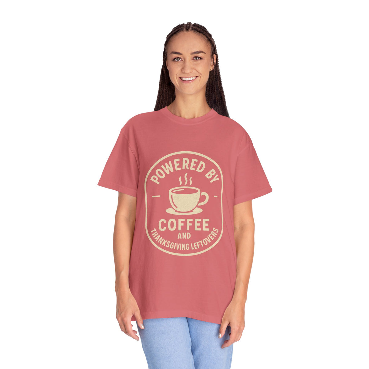 Powered by Coffee and Thanksgiving Leftovers T-Shirt - Trending Now - October 2026