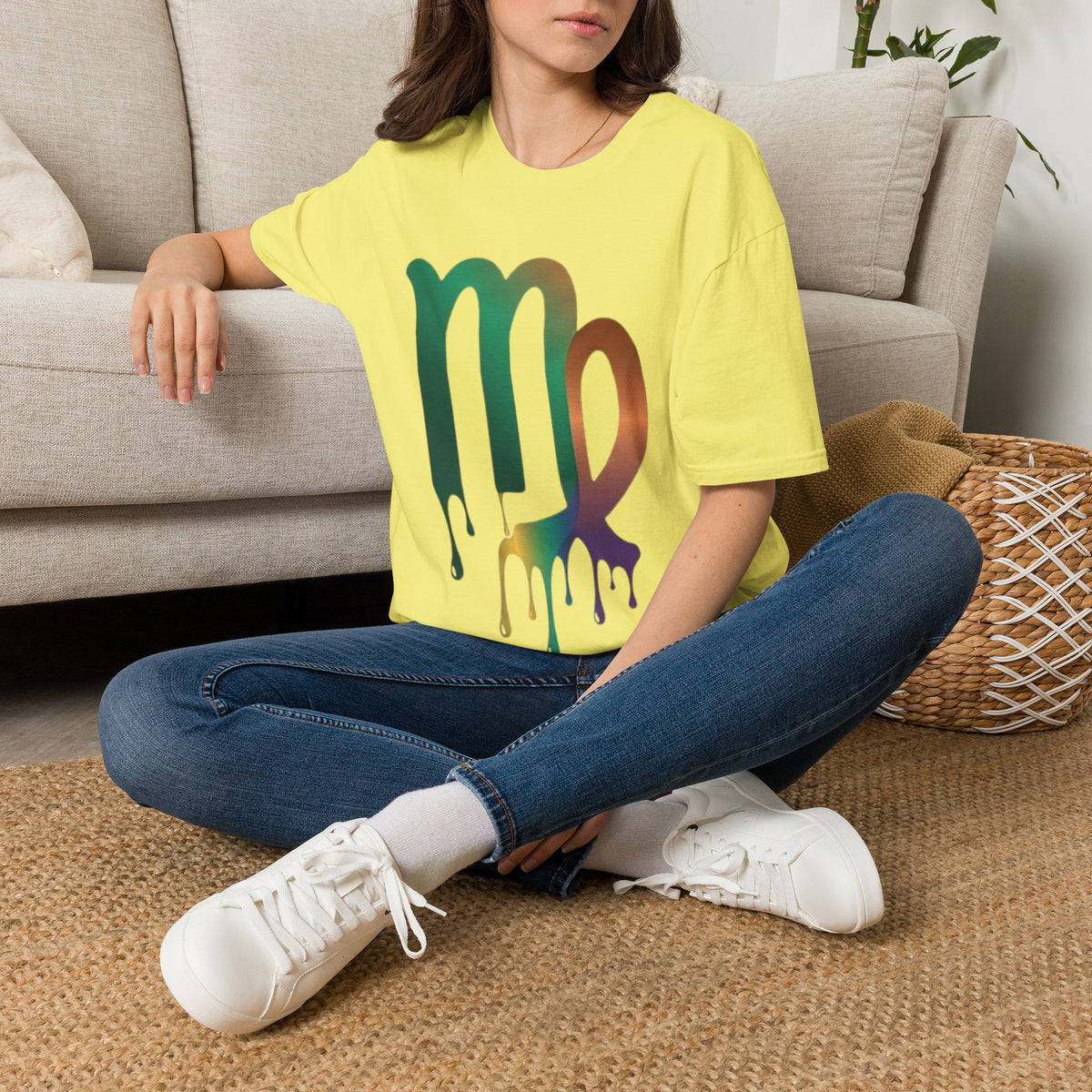 Virgo Zodiac Drip T-Shirt — Colorful Virgo Sign Astrology Tee