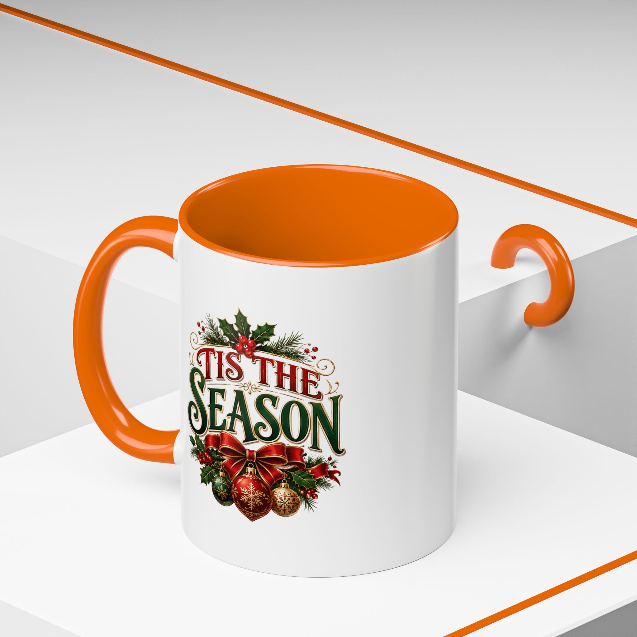 Tis The Season Accent Coffee Mug - Holiday Christmas Coffee Cup