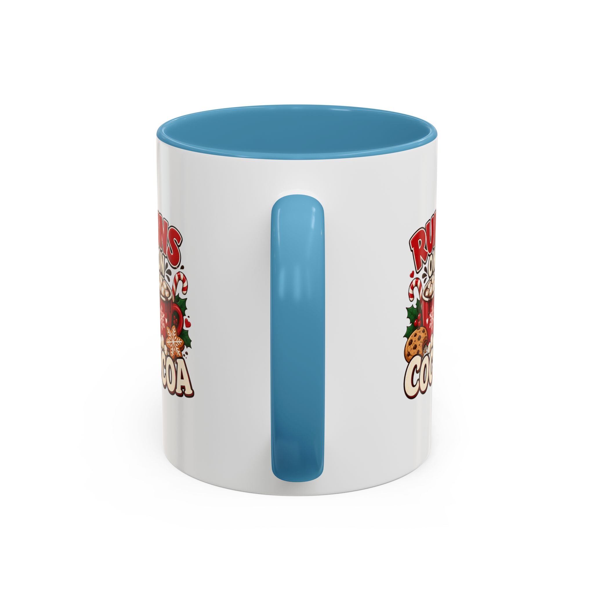 Runs on Cocoa Accent Coffee Mug — Holiday Hot Cocoa Gift