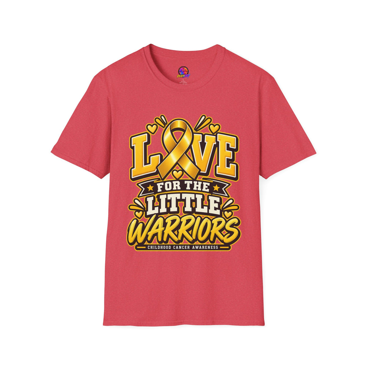 Childhood Cancer Awareness T-Shirt — "Love for the Little Warriors" Yellow Ribbon